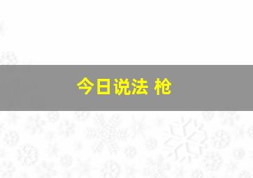 今日说法 枪